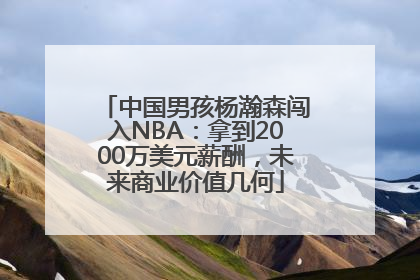 中国男孩杨瀚森闯入NBA：拿到2000万美元薪酬，未来商业价值几何