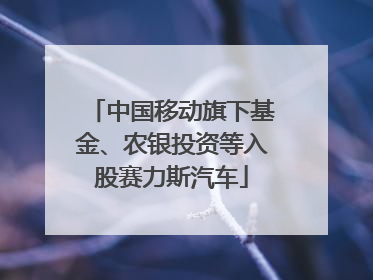 中国移动旗下基金、农银投资等入股赛力斯汽车