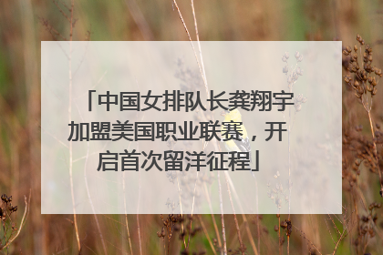 中国女排队长龚翔宇加盟美国职业联赛，开启首次留洋征程