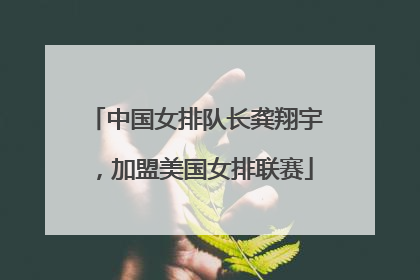 中国女排队长龚翔宇，加盟美国女排联赛
