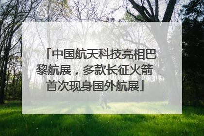 中国航天科技亮相巴黎航展，多款长征火箭首次现身国外航展