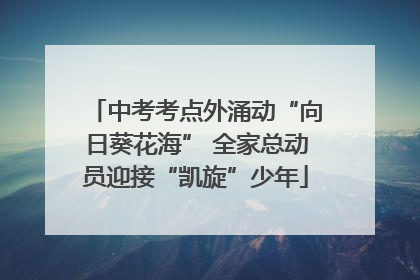中考考点外涌动“向日葵花海” 全家总动员迎接“凯旋”少年
