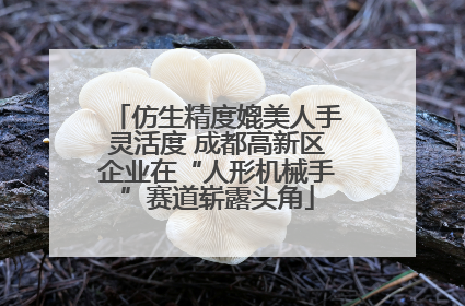 仿生精度媲美人手灵活度 成都高新区企业在“人形机械手”赛道崭露头角