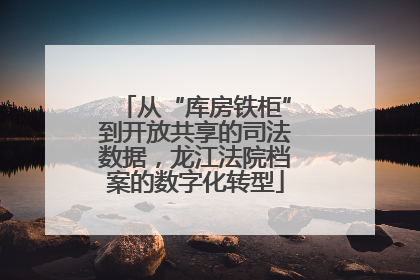从“库房铁柜”到开放共享的司法数据，龙江法院档案的数字化转型