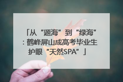 从“题海”到“绿海”：鹤峰屏山成高考毕业生护眼“天然SPA”