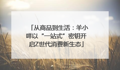 从商品到生活：羊小咩以“一站式”密钥开启Z世代消费新生态