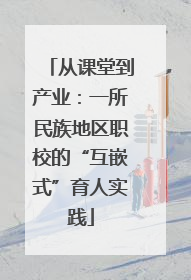 从课堂到产业：一所民族地区职校的“互嵌式”育人实践