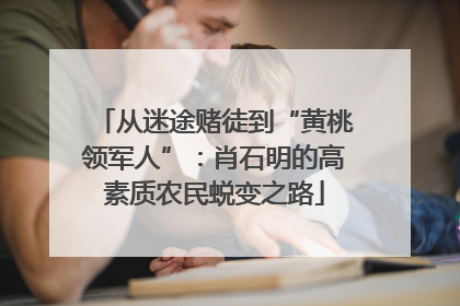 从迷途赌徒到“黄桃领军人”：肖石明的高素质农民蜕变之路