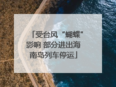 受台风“蝴蝶”影响 部分进出海南岛列车停运