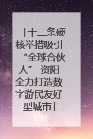 十二条硬核举措吸引“全球合伙人” 资阳全力打造数字游民友好型城市