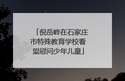 倪岳峰在石家庄市特殊教育学校看望慰问少年儿童