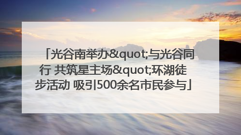 光谷南举办"与光谷同行 共筑星主场"环湖徒步活动 吸引500余名市民参与
