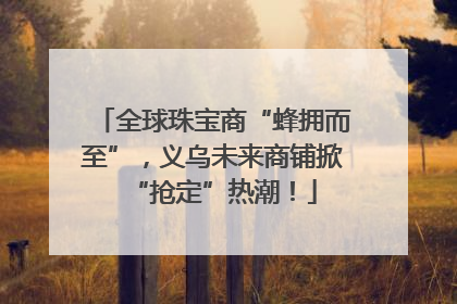 全球珠宝商“蜂拥而至”，义乌未来商铺掀“抢定”热潮！