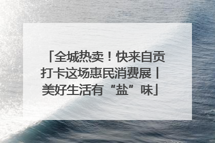 全城热卖！快来自贡打卡这场惠民消费展丨美好生活有“盐”味