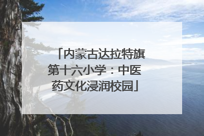 内蒙古达拉特旗第十六小学：中医药文化浸润校园