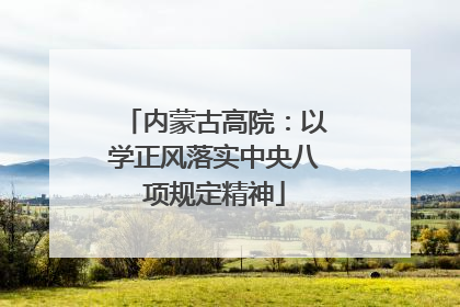 内蒙古高院：以学正风落实中央八项规定精神