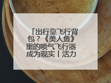 出行靠飞行背包？《美人鱼》里的喷气飞行器成为现实丨活力中国调研行