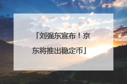 刘强东宣布！京东将推出稳定币