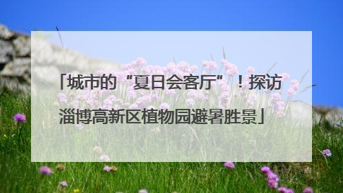 城市的“夏日会客厅”！探访淄博高新区植物园避暑胜景