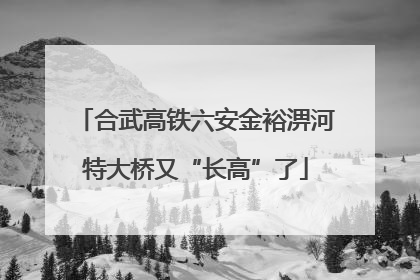 合武高铁六安金裕淠河特大桥又“长高”了
