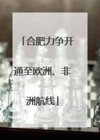 合肥力争开通至欧洲、非洲航线
