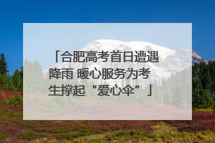 合肥高考首日遭遇降雨 暖心服务为考生撑起“爱心伞”