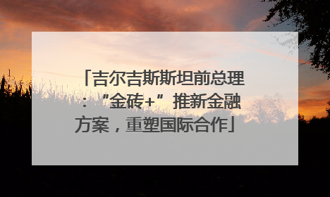 吉尔吉斯斯坦前总理：“金砖+”推新金融方案，重塑国际合作
