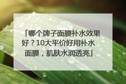 哪个牌子面膜补水效果好？10大平价好用补水面膜，肌肤水润透亮