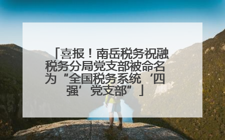 喜报！南岳税务祝融税务分局党支部被命名为“全国税务系统‘四强’党支部”