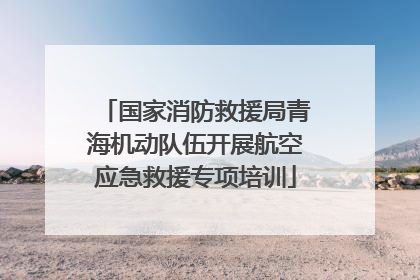 国家消防救援局青海机动队伍开展航空应急救援专项培训