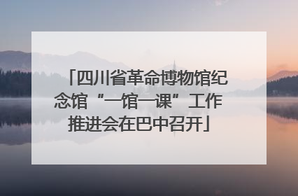 四川省革命博物馆纪念馆“一馆一课”工作推进会在巴中召开