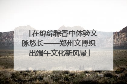 在绵绵粽香中体验文脉悠长——郑州文博织出端午文化新风景