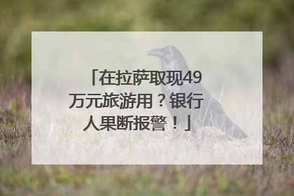 在拉萨取现49万元旅游用？银行人果断报警！