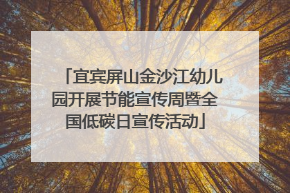 宜宾屏山金沙江幼儿园开展节能宣传周暨全国低碳日宣传活动
