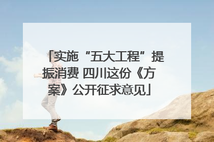 实施“五大工程”提振消费 四川这份《方案》公开征求意见