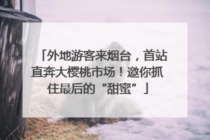 外地游客来烟台，首站直奔大樱桃市场！邀你抓住最后的“甜蜜”