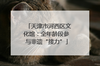 天津市河西区文化馆：全年龄段参与非遗“接力”