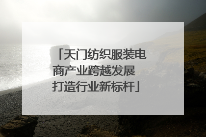 天门纺织服装电商产业跨越发展 打造行业新标杆