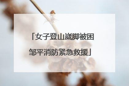 女子登山崴脚被困 邹平消防紧急救援