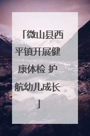 微山县西平镇开展健康体检 护航幼儿成长