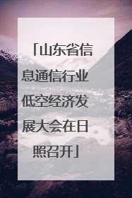 山东省信息通信行业低空经济发展大会在日照召开