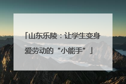 山东乐陵：让学生变身爱劳动的“小能手”