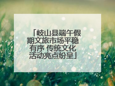 岐山县端午假期文旅市场平稳有序 传统文化活动亮点纷呈
