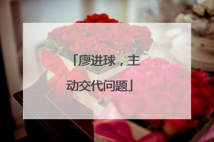 廖进球，主动交代问题