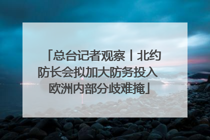 总台记者观察丨北约防长会拟加大防务投入 欧洲内部分歧难掩