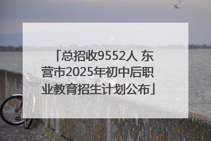 总招收9552人 东营市2025年初中后职业教育招生计划公布