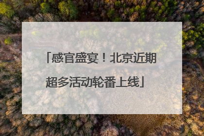 感官盛宴！北京近期超多活动轮番上线