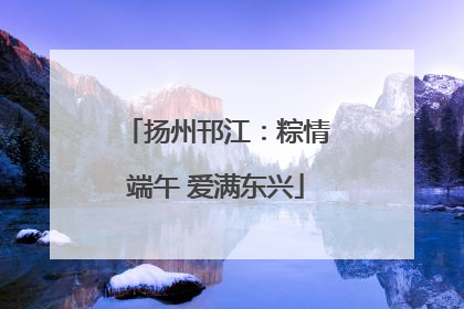 扬州邗江：粽情端午 爱满东兴