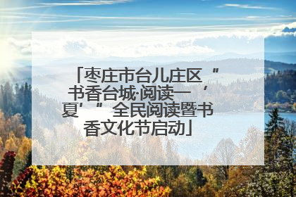 枣庄市台儿庄区“书香台城·阅读一‘夏’”全民阅读暨书香文化节启动