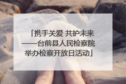 携手关爱 共护未来——台前县人民检察院举办检察开放日活动